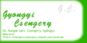 gyongyi csengery business card